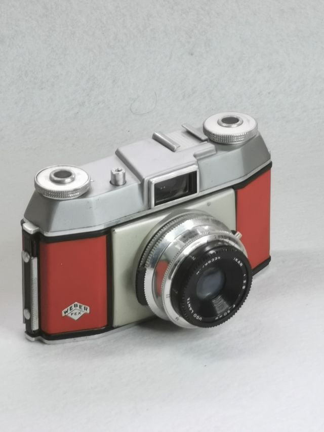 Rara weber fex modelo rojo cámara analógica