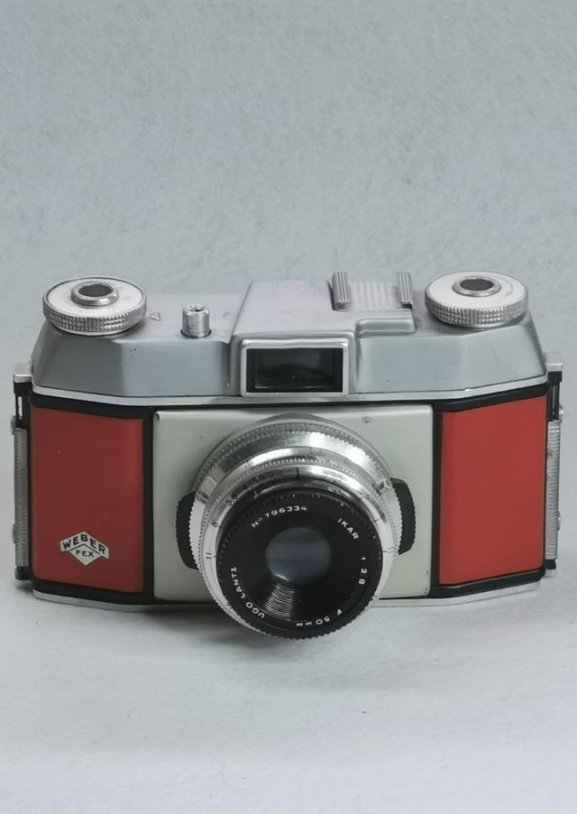 Rara weber fex modelo rojo cámara analógica
