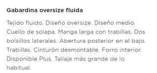 Gabardina Oversize de Mango.