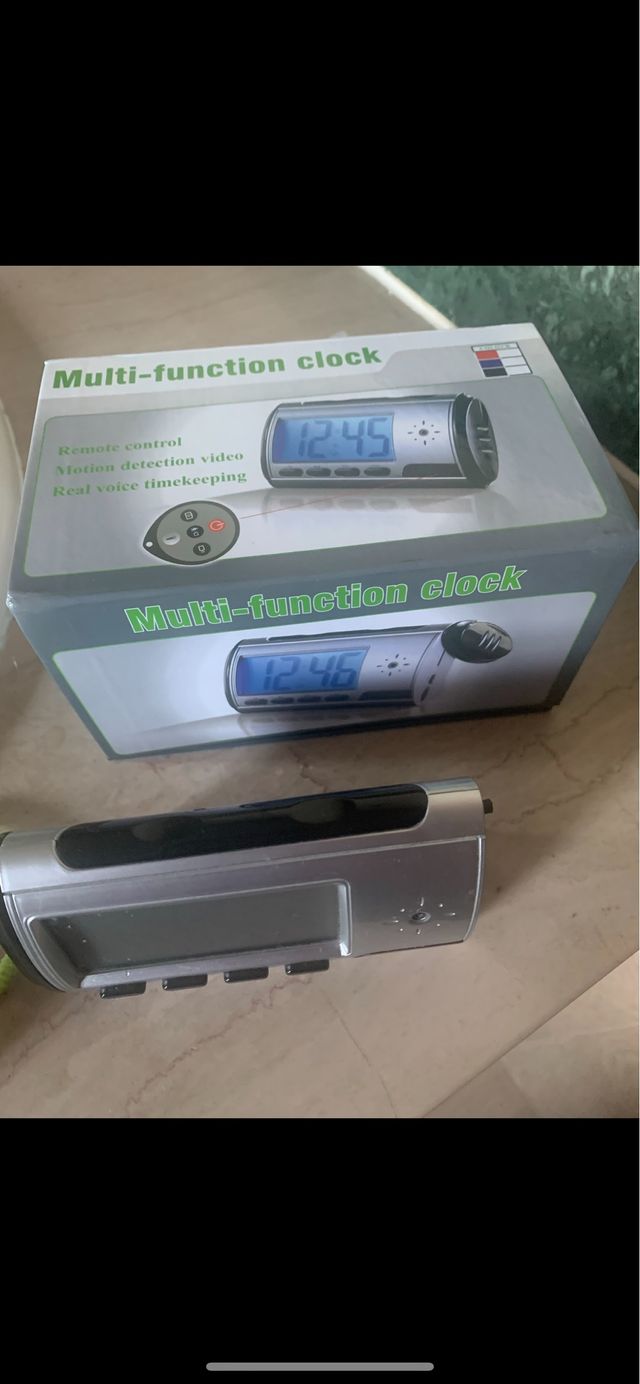 Cámara escondida reloj de mesa