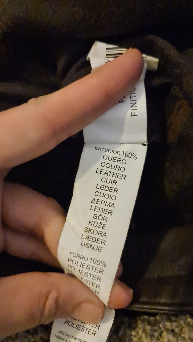 cazadora piel marrón