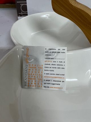 Antipastiera Brandani 4 scomparti con manico bambu