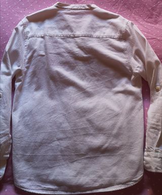 camisa blanca zara cuello Mao 