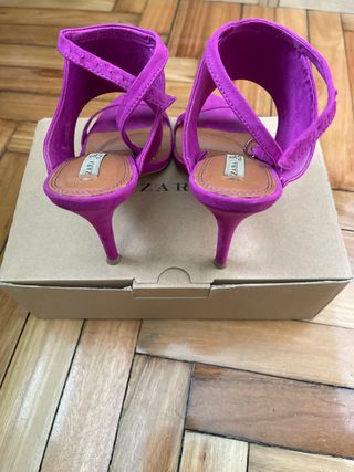 Sandalia tacón Zara + regalo cinturón
