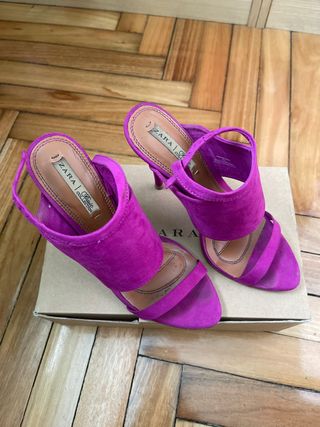 Sandalia tacón Zara + regalo cinturón