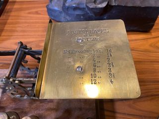 balanza peso cartas inglesa antigua