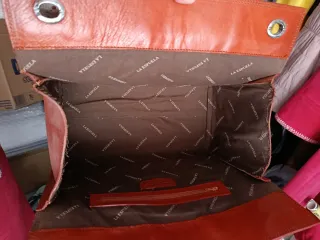 Bolso piel marrón rojizo La Espuela