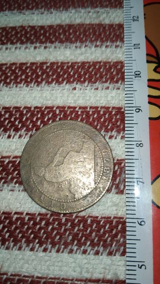 3 Perras chicas 5 centimos de peseta 1870