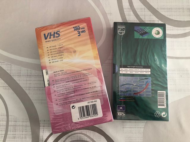 3 VHS vergini da 180 min