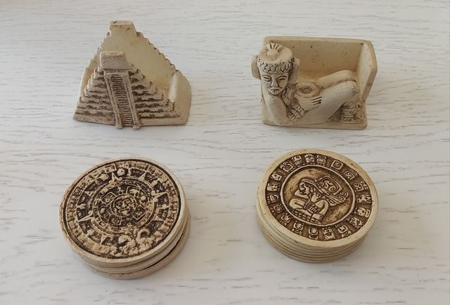 12 Posavasos temática Maya-Chichén Itzá
