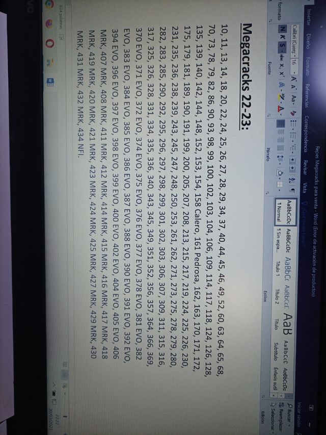 Megacracks Repetidas de varios años