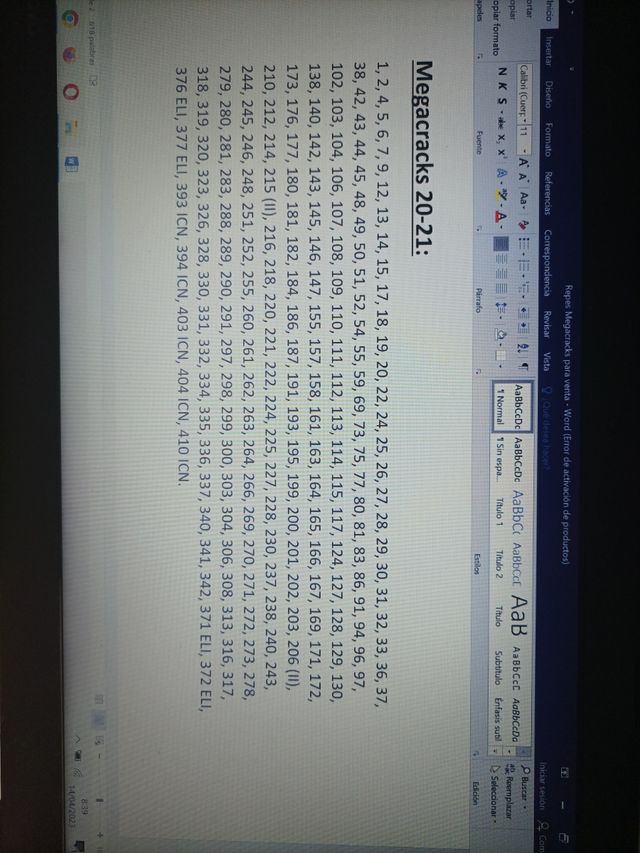 Megacracks Repetidas de varios años