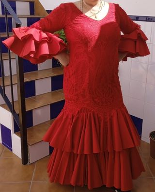 Vestido de flamenca rojo