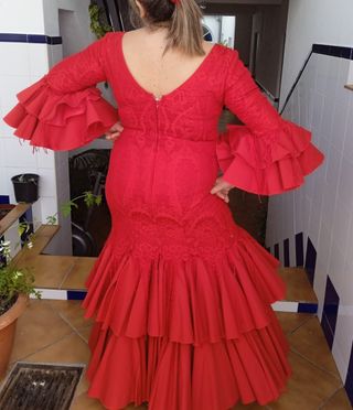 Vestido de flamenca rojo