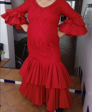 Vestido de flamenca rojo