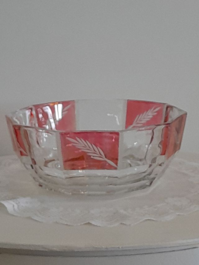 Cristalleria Servizio Macedonia 7 Pezzi Clear Pink