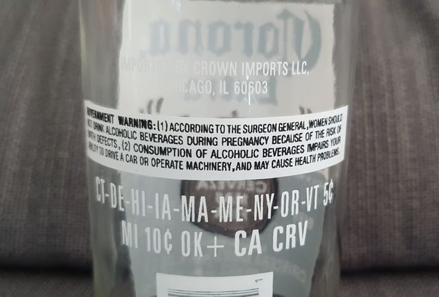 Botella Corona cristal