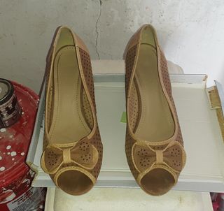Tacones cuña de mujer - marrón 👠