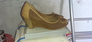 Tacones cuña de mujer - marrón 👠
