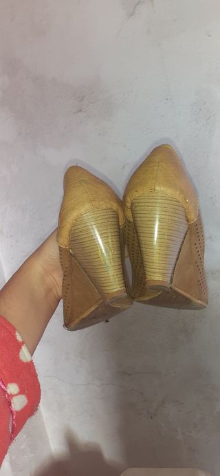 Tacones cuña de mujer - marrón 👠