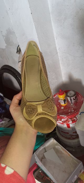 Tacones cuña de mujer - marrón 👠