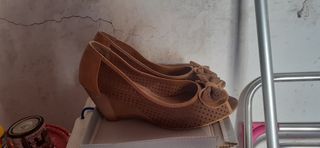 Tacones cuña de mujer - marrón 👠