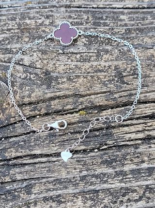 Pulsera de plata ley 925 de trébol