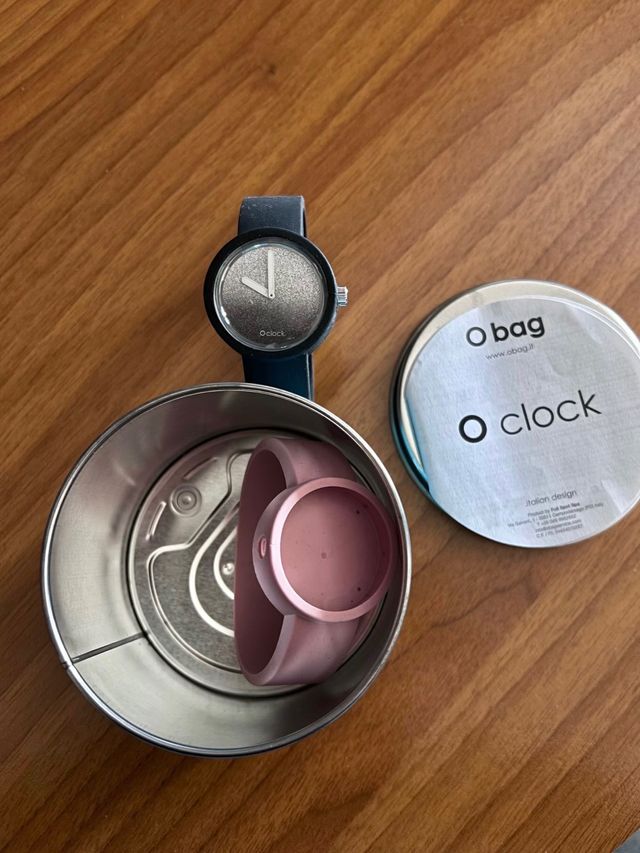 O bag: Orologio "O clock", argento