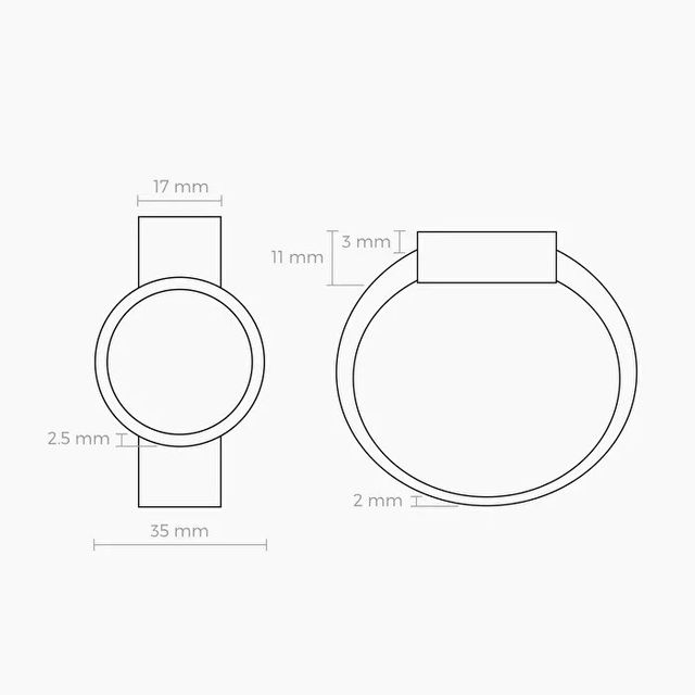 O bag: Orologio "O clock", argento