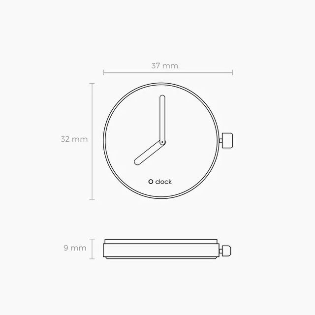 O bag: Orologio "O clock", argento