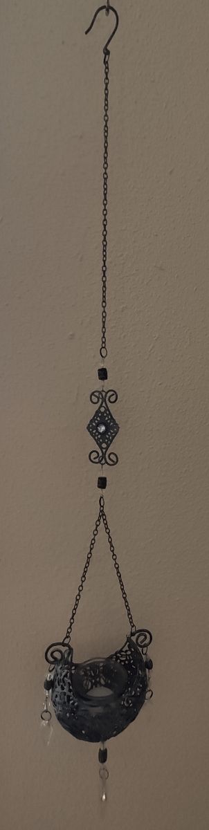 Colgante porta-vela ventana de metal de Noruega