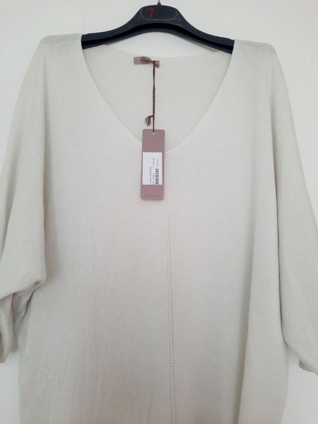 Jersey cruda con caida