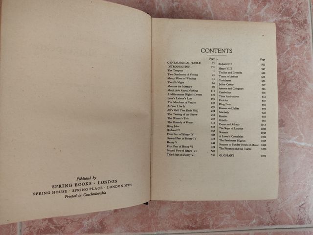 Shakespeare, obras completas, inglés