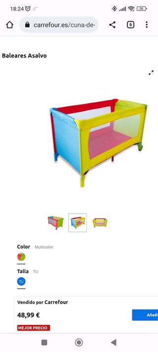 Cuna de viaje/parque infantil 