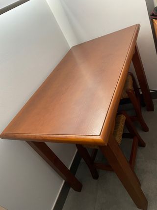 Conjunto mesa y 2 taburetes cocina