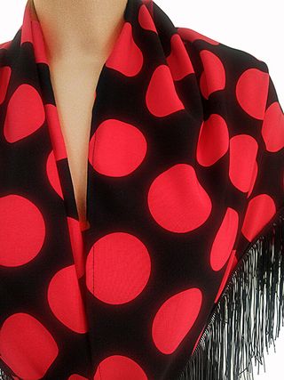 Mantoncillo de flamenca lunares