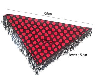 Mantoncillo de flamenca lunares