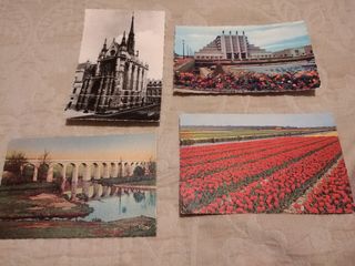Lote de cuatro postales de Europa años 50