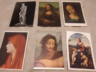 Lote 6 postales Museo Louvre años 50