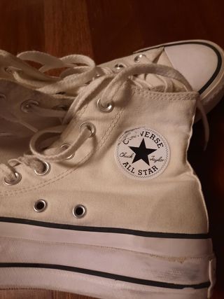 converse blanca con plataforma