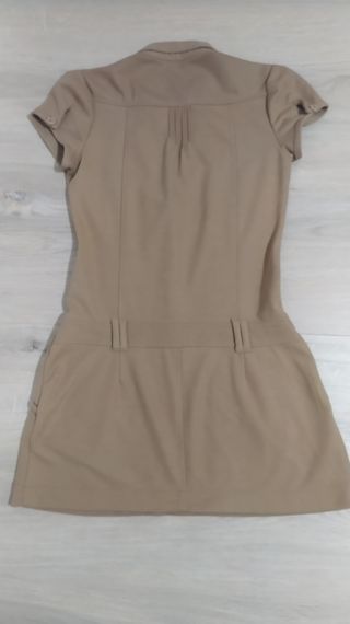 Vestido-mini Bershka color tostado talla M, otoño