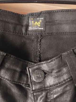 LEE pantalón mujer encerado negro
