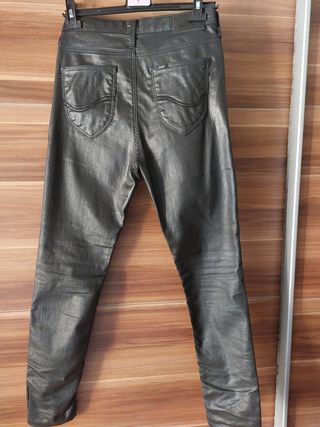 LEE pantalón mujer encerado negro