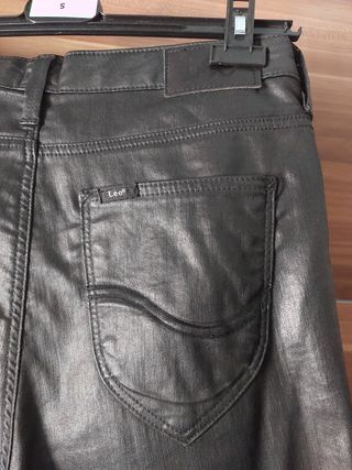 LEE pantalón mujer encerado negro