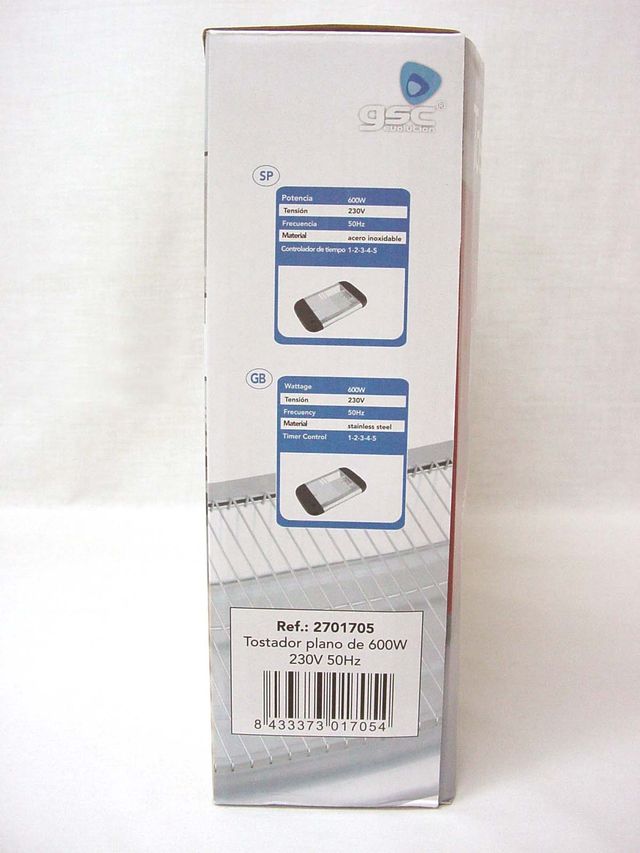 (34583 NUEVO) TOSTADORA PLANA 2 TUBOS CUARZO GSC
