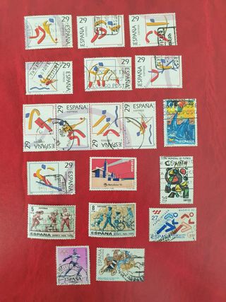 Lote de sellos Barcelona 92 y deportes varios
