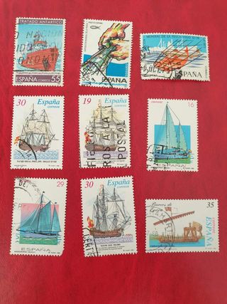 Lote de sellos pesca y barcos España