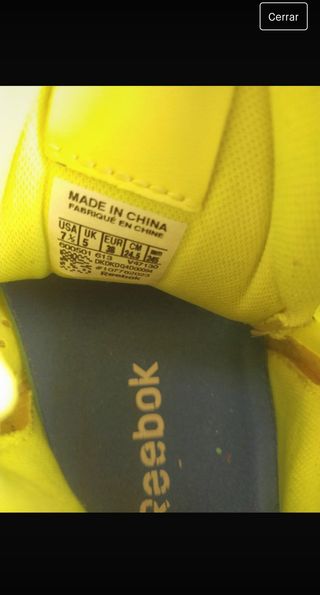 Reebok amarillas