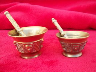 Pareja de Almirez de Bronce Antiguos