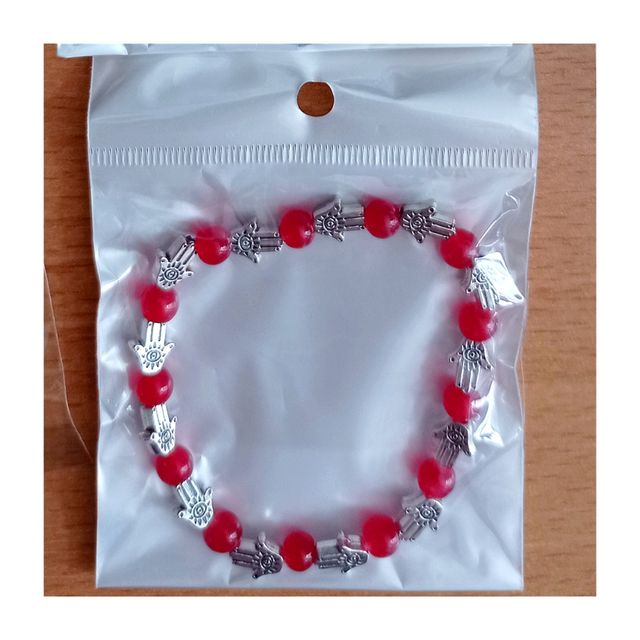 Pulsera elástica con mano de Fátima